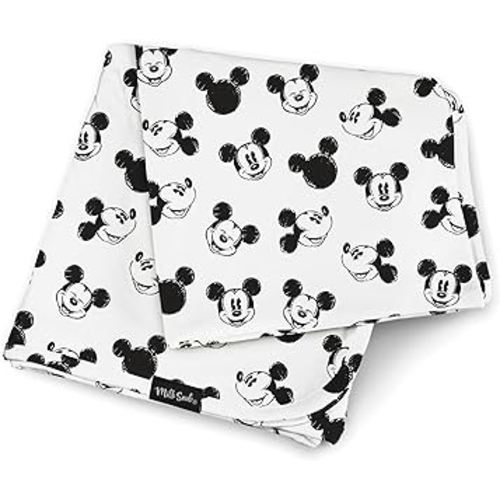 Milk Snob Disney Baby Blanket - Soft, Secure, and Stylish Swaddle Blanket for Newborns to Toddlers - A Versatile Receiving Blanket for Boys & Girls - 34" x 34" (Mickey Mouse Sketch)