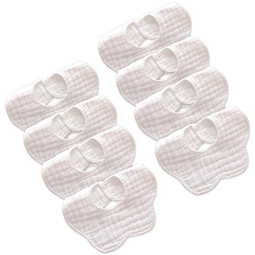 DOSMINE Muslin Baby Bibs for Drooling and Teething Newborn Drool Bibs for Baby Girl Boy