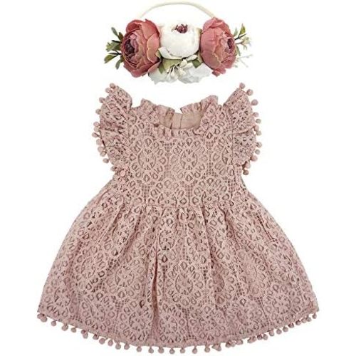 BGFKS Tutu Dress Elegant Lace Flutter Sleeve