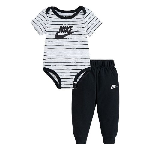 Newborn Baby Boy Nike "Just Do It" Striped Bodysuit & Pants Set