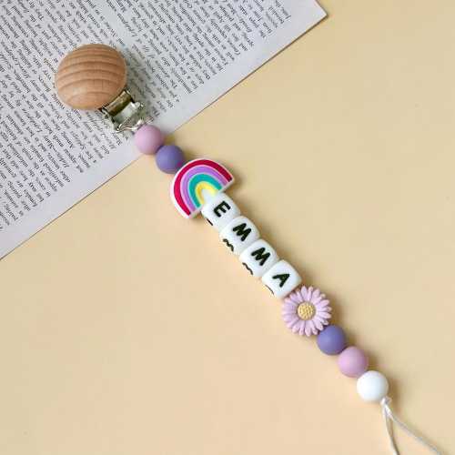 Personalized Pacifier Clip, Baby shower Gift, Newborn Gift, Custom Soother Clip, Baby Binky Clip, Custom Dummy clip, Custom Pacifier Holder