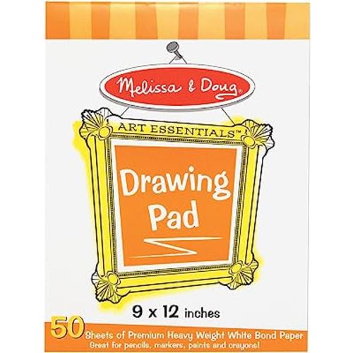 Melissa & Doug Drawing Pad (9 x 12 inches) With 50 Sheets of White Bond Paper