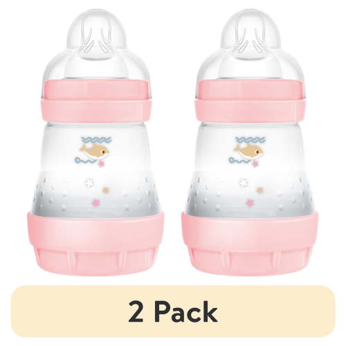 (2 pack) MAM Easy Start Matte Anti-Colic Bottle, 5 oz, Girl, 2 pack