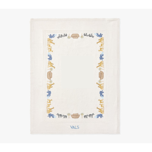 Noah's Ark Pointelle Baby Blanket