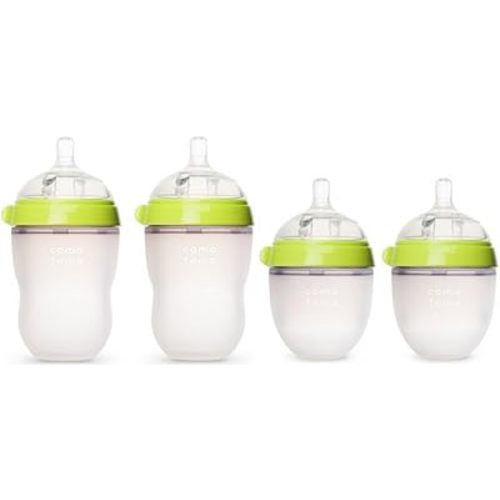 Comotomo 5 oz and 8 oz Baby Bottles, 4 Pack
