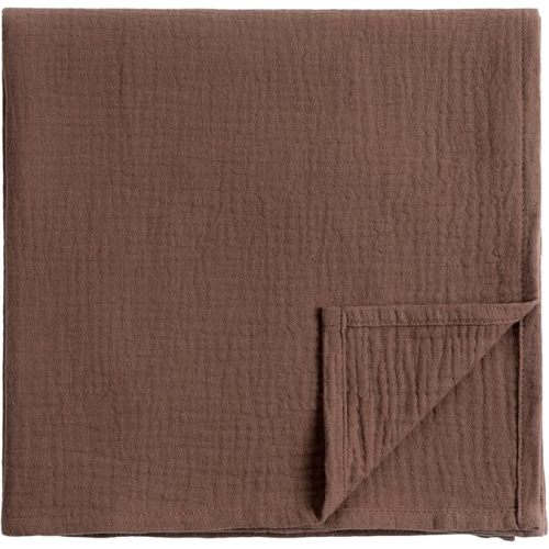 Meracorallo Muslin Swaddle Blanket, 100% Cotton Receiving Blanket, Brown | Soft Breathable Swaddle Wrap for Baby Boys and Girls