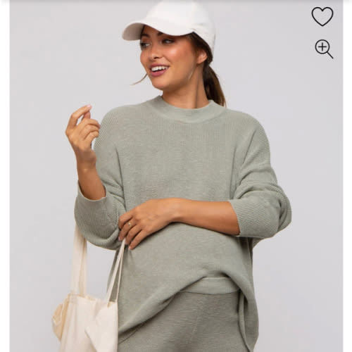 Sage Sweater and Short Maternity Set – PinkBlush
