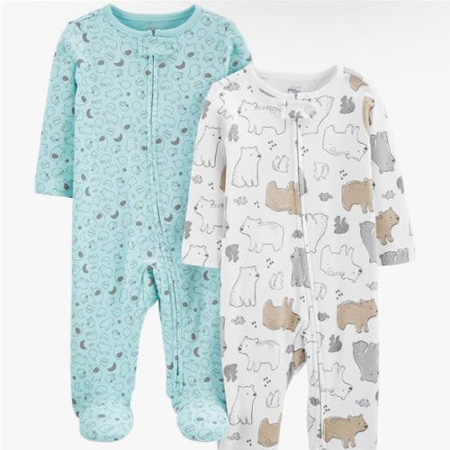 Simple Joys by Carter's Baby Neutral 2-Pack Cotton Footed Sleep and Play