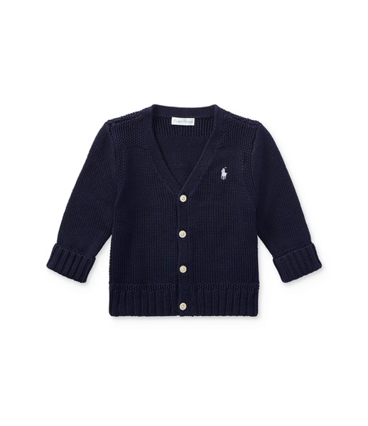 Ralph Lauren Boys' Combed Cotton Sweater - Refined Navy (Size 6M)