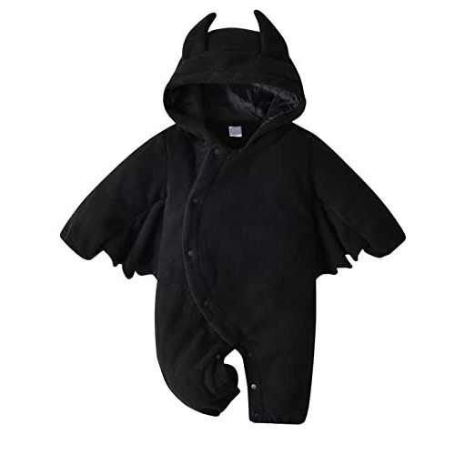Happy Cherry Baby Boys Girls Halloween Romper Toddler One Piece Hooded Bodysuit Cute Overall Jumpsuit Cosplay Costume
