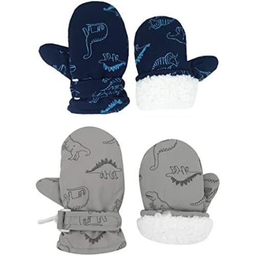 Urban Virgin Infant Baby Toddler Kids Winter Mittnes Lined Fleece Warm Waterproof Ski Snow Gloves For Boys Girls