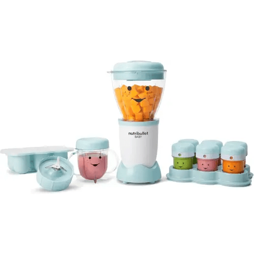NutriBullet NBY-50100 Baby Complete Food-Making System, 32-Oz, White, Blue, Clear