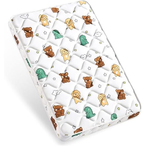 Pack and Play Mattress 38" x 26", Portable Playard Mattress Topper, Odorless Baby Foam Playpen Mattresses Fits for Graco & Baby Trend & Pamo Babe Playard, Firm Support and Comfort Foam