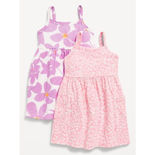 Sleeveless Pocket Jersey-Knit Fit and Flare Dress for Toddler Girls | Old Navy
