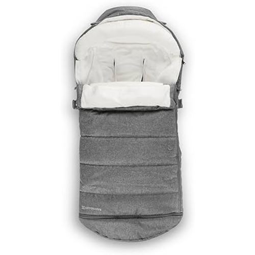 UPPAbaby CozyGanoosh 2-in-1 Seasonal Footmuff - Easily Attaches to UPPAbaby Strollers and RumbleSeat – Versatile, Ultra-Plush Zip-Out Liner for Cold Weather – Greyson (Charcoal Mélange)