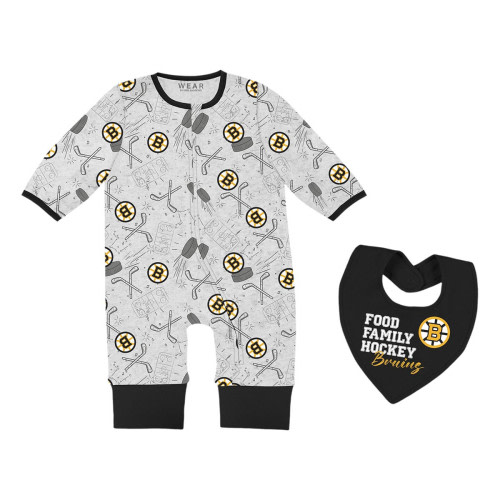 Bruins Newborn Onesie Bib Set 3-6M
