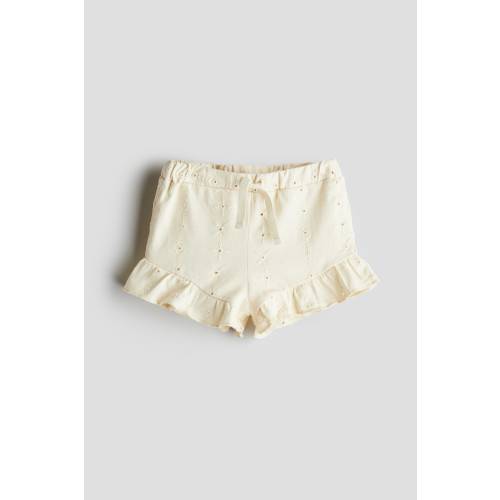 JERSEY SHORTS WITH EYELET EMBROIDERY