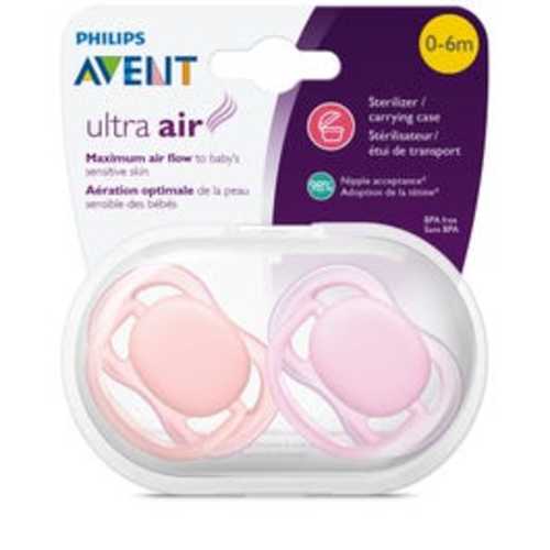 Philips Avent Ultra Air Pacifier 0-6 Months, Mixed Case - 2 ct