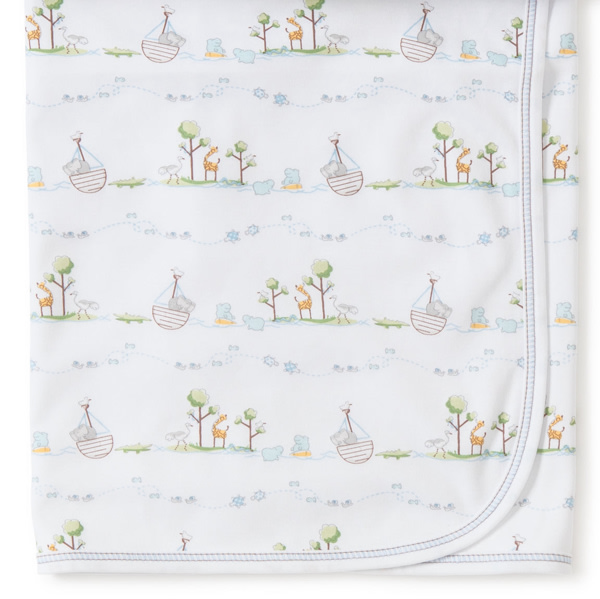 Blue Noah's Print Blanket