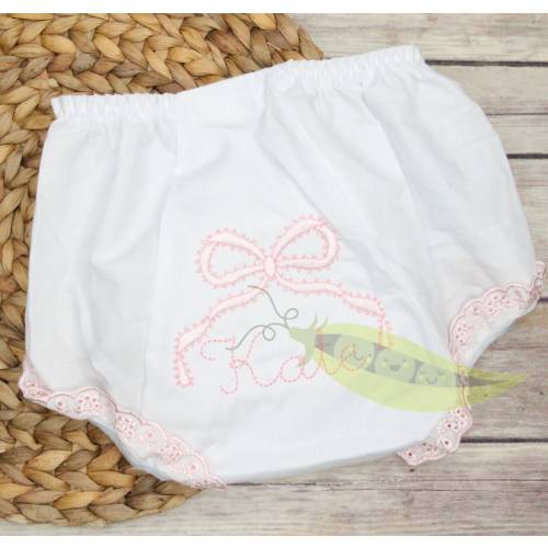 Baby Girl Monogrammed Bloomers/Diaper Cover - NEW SIZING