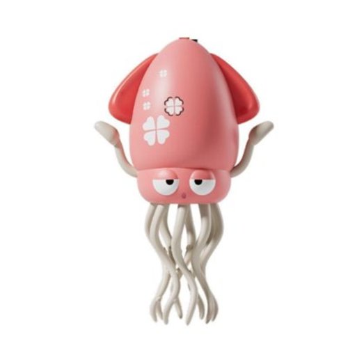 Electric Auto-Avoid Octopus Toy - Dancing Squid Kids Toy, LED Light & Music Electric Octopus for Toddlers, Pink