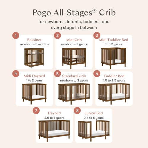 Pogo
8-in-1 Convertible Crib with All-Stages® Conversion Kits