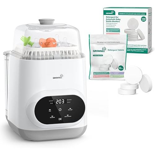 Grownsy EaseClean Bottle Washer Pro & 130pcs Detergent Washing Tablets