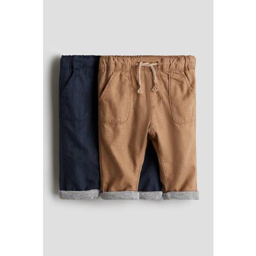 2-PACK FULLY LINED COTTON PANTS