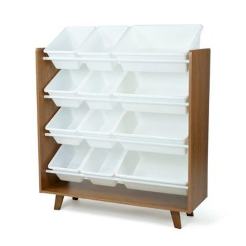 Humble Crew Morgan Mid-Century 12 Bin Kids' Toy Storage Wood/White