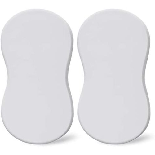 TILLYOU Cotton Fitted Bassinet Sheets for Baby Boy Girl, Fit for Halo Bassinet Swivel Sleeper, Adapt to Hourglass Bassinet Mattress Sheet, 2 Pack Pale Gray