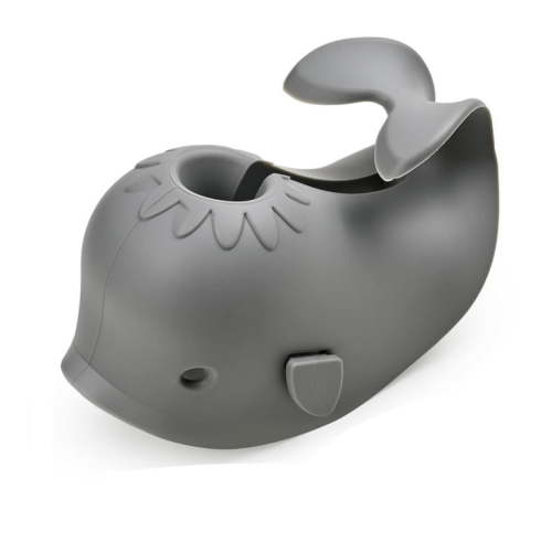 NBPOWER Bath Faucet Cover for Kids, Bath Spout Cover for Baby Safety, Universal Baby Bath Tub Shower Faucet Protection Cover, Silicone Whale Faucet Extender for Toddler, Grey