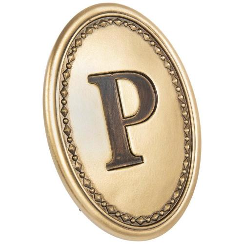 Gold Letter Oval Decor