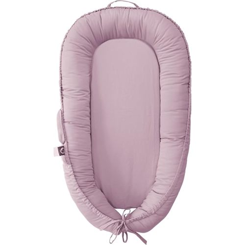 Infant Lounger, Baby Nest Cover for Baby Girls & Boys, Newborn Essentials for Baby 0-12 Months, 100% Cotton Breathable, Portable Travel Bed (Lavender_Blush)