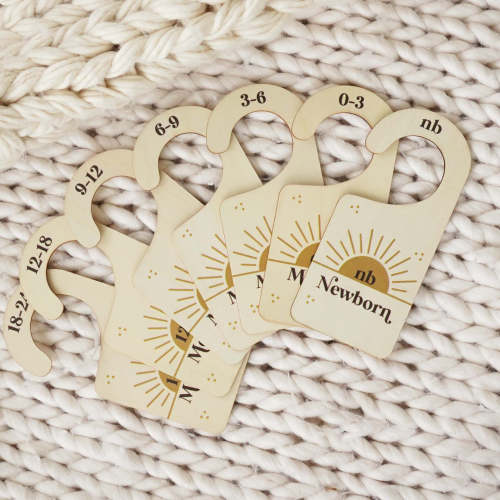 Wooden Nursery Closet Dividers | Sun