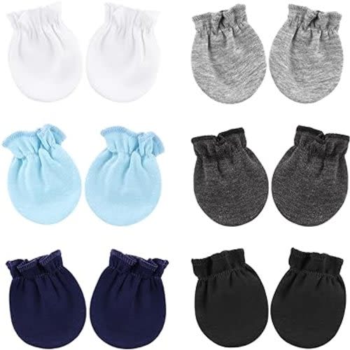 BQUBO Newborn Infant Toddler Mittens No Scratch Cotton Elastic Wrist Gloves Hypoallergenic for 0-6 Months Baby Boys Girls
