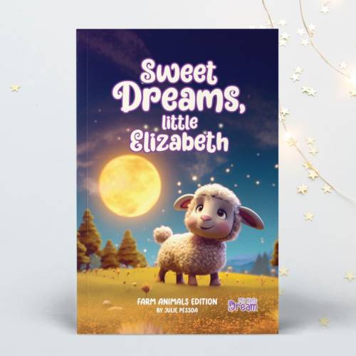 Baby Gift, Personalized Children's Book with Farm Animals, Custom Name Book, Sweet Dreams Little Name Bedtime Storybook with 30 Pages