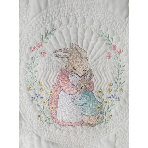 Heirloom Baby Quilt, Embroidered Baby Quilt, Baby Blanket, Baby Shower Gift, Personalized Baby Blanket, Birth Stats Baby Quilt