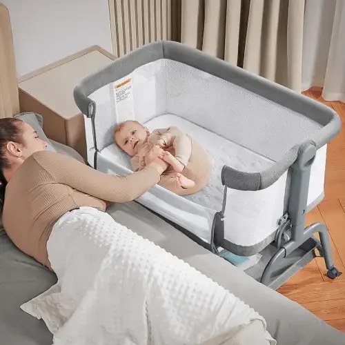 BabyBond Baby Bassinet 3 in 1 Bassinet Bedside Sleeper with Soft Mattress and Sheet for Baby