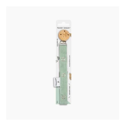 Moss and Fawn Linen Pacifier Cip Foliage