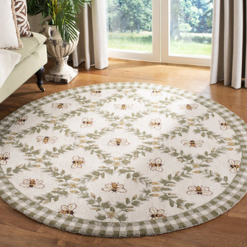 Elara Floral Handmade Wool Area Rug