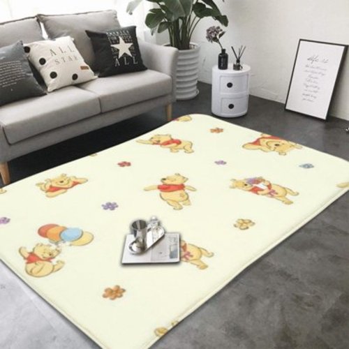 Winnie The Pooh Cartoon Flannel Printed Carpet Floor Mats Suitable for Bedroom, Living Room, Outdoor Study, Decorative Floor Mats Carpet 39.37"×59.09"