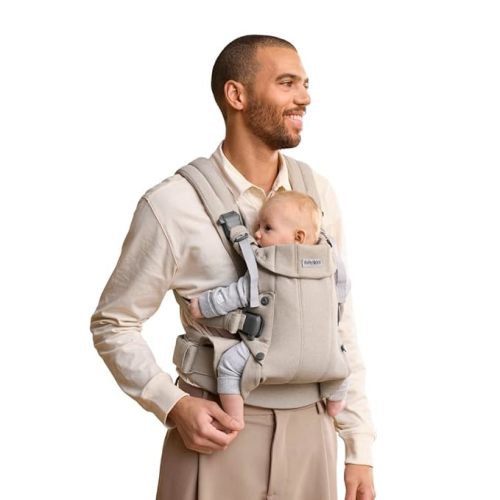 BabyBjörn Baby Carrier Harmony, Woven mélange, Light Beige | 3-in-1 Ergonomic Baby Carrier; Newborn, Facing-in, Outward-Facing, and Back Carrying Positions Supported (7-40 lbs), Newborn to Toddler