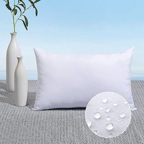 MIULEE 12x18 Pillow Insert Throw Pillow Insert, Outdoor Pillows Water-Resistant Premium Outdoor Pillow Stuffer Sham Lumbar for Couch Sofa Patio Furniture Cushion Porch Swing