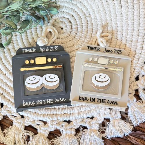 Bun in the Oven Pregnancy Announcement Ornament | Personalized Keepsake Christmas Ornament | Nursery Decor | Baby Shower Gift