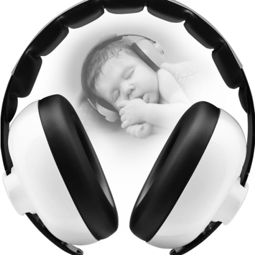Baby Headphones - Infant Ear Protection for Babies | Baby Earmuffs Noise Cancelling Headphones 3-36 Months | Baby Travel Essentials for Outdoor - white