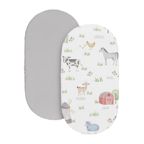 Sweet Jojo Designs Farm Animals 2 Pack Baby Bassinet Fitted Sheets by Sweet Jojo Designs | Wayfair
