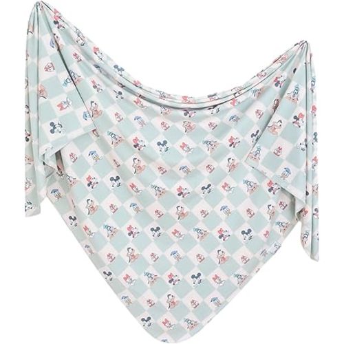 Copper Pearl Large Premium Knit Baby Swaddle Receiving Blanket Mickey Mouse & Friends