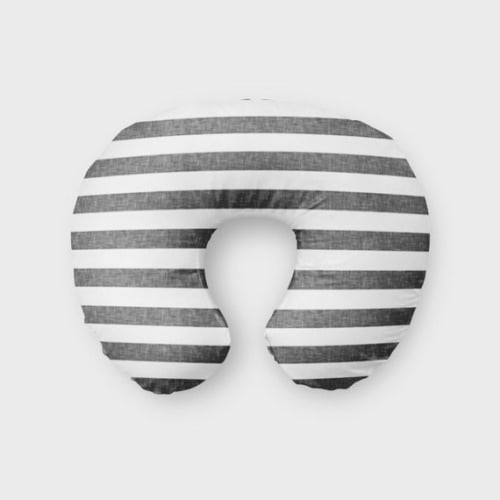 Nursing Pillow Cover Grey Linen Stripes. Nursing by SuiteBaby