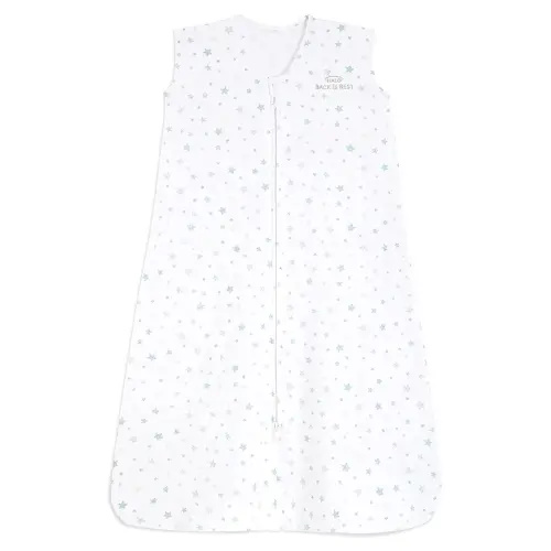 HALO SleepSack, 100% Cotton Wearable Blanket, Swaddle Transition Sleeping Bag, TOG 0.5, Twinkle Blue, Large, 12-18 Months