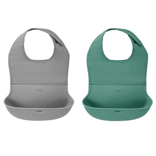OXO Roll-Up Bib (2 Pack) Limited Edition Sage/Gray